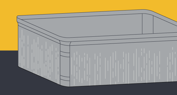 An illustration of an injection molded part with drag