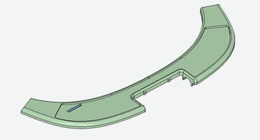 injection molded fin part for vision device