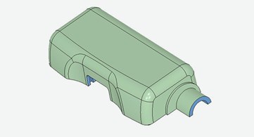 injection molded casing part for vision device