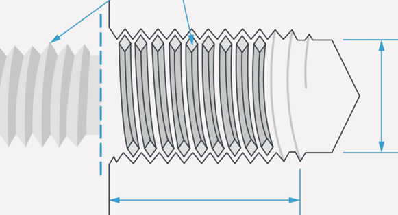 illustration of cnc milling threaded holes