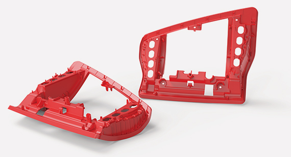 red thermoplastic automotive parts manufactured by Brazil Metal Parts
