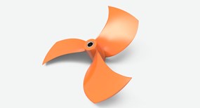 orange overmolded part with metal insert